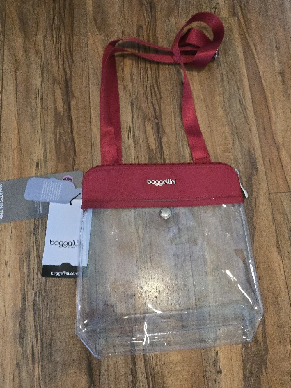 NWT! Baggallini Clear Stadium Pocket Crossbody